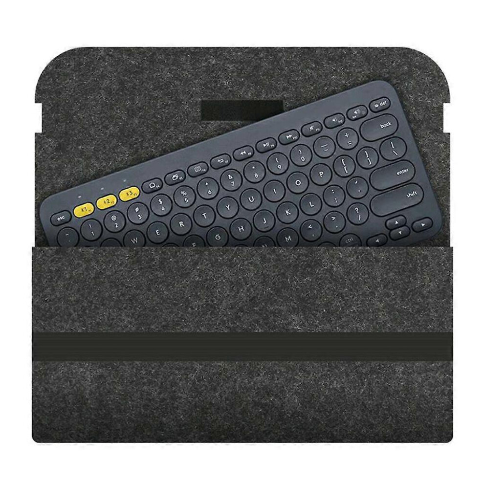 (K480, Dark Gray) Fashion Portable Felt For Case For K380 K480 Wireless Keyboard Travel Office 3364096705025