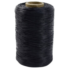 Treasure Gurus Single 300 Yd. Roll Black Sinew Waxed Beading Craft Poly Thread Artificial Wax Sinue