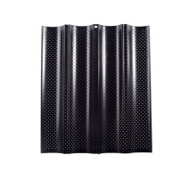 Carbon Steel French Bread Baking Pans Nonstick Perforated Loaf Baking Mold Long Bread Pans Cake Baking Pans for Baking