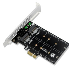 FOR RAID Splitter Expansion Card for PCIE X1 to Dual NGFF M.2 SATA SSD