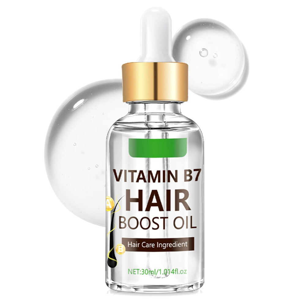 Vitamin B7 Hair Oil for Frizz Control and Shine, Nourishing Serum for Dry Damaged Hair, 2PCS