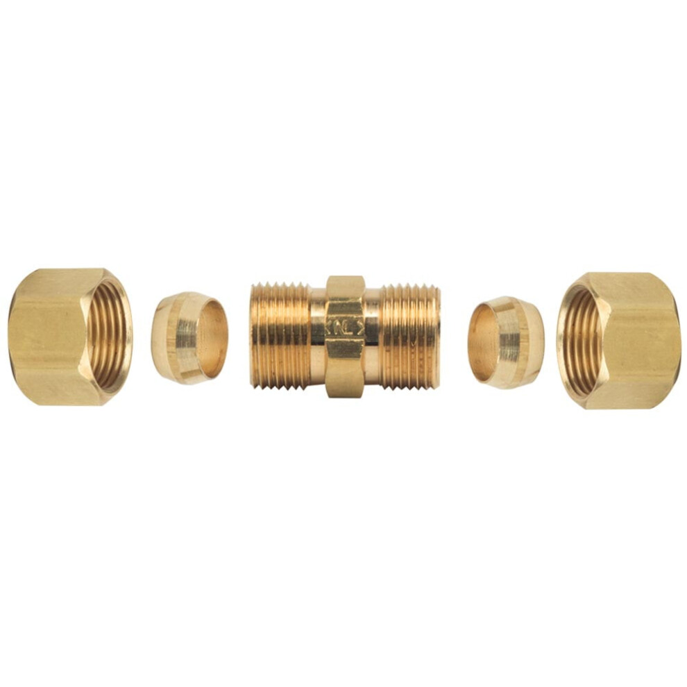 Thrifco Plumbing 4401062 62-C 3/8 Inch Lead-Free Brass Compression Coupling 9418476360695