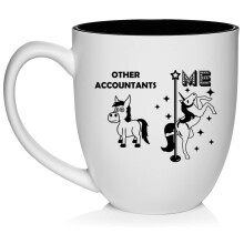 Accountant Superstar Unicorn Funny Ceramic Coffee Mug Tea Cup Gift for CPA, Gift For Accountant (16oz White)