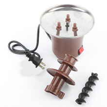 3 Tier Electric Chocolate Fondue Fountain - Melts Cheese, Candy, Liqueur - Dip Strawberries, compatible with Apple Wedges, Veggies, More, Brown