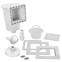 COMPLETE DELUXE Thru-Wall Above Ground Swimming Pool Skimmer & SCREW COVER PLATE