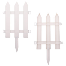 Eease Flexible White Picket Fence for Garden Decor (2 Sets)