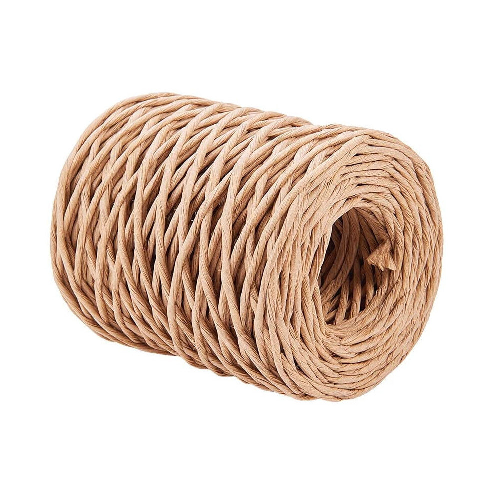 55Yards 2Mm Floral Iron Bind Stem Wire Paper Wrapped Rattan Rope Rustic Paper Twine For Diy Crafts Gift Wrap Weaving Basket 9170372869381