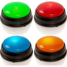 Quiz Buzzers - Set of 4 light and sound buzzers for pub quiz games