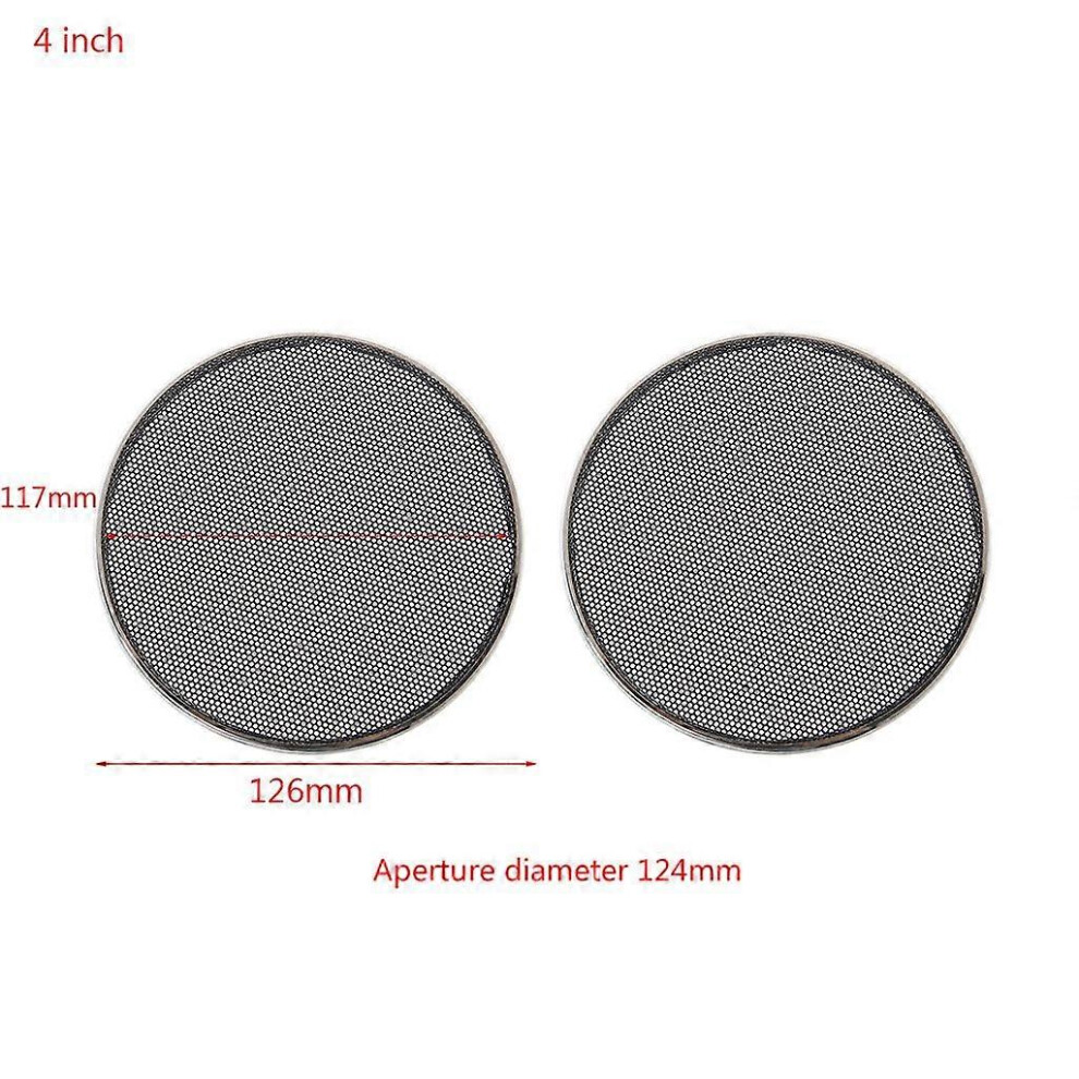 (As Show, 4Inch) Vintage Speaker's Appearance Steel Mesh Durable Speaker Grill Protect Guard 3364096778791