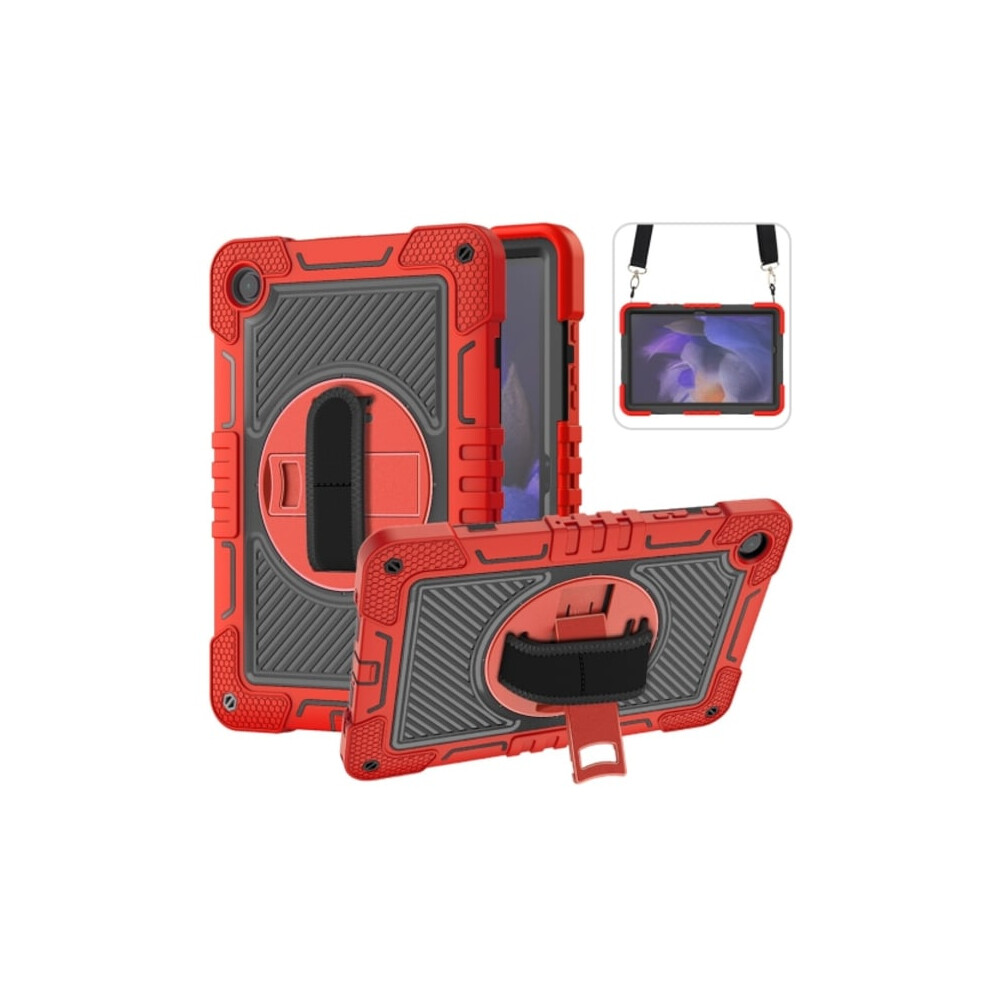 Compatible With Samsung Galaxy Tab A9+ Case In 360 Degree Rotation Design Of Pc And Silicone Red & Black Black,Red 9170372871780