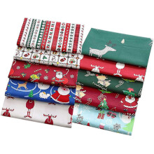 10-piece Christmas cotton fabric pack, 10 pieces Christmas fabric, Christmas theme cartoon quilting cotton