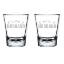 Set of 2 Shot Glasses 1.75oz Shot Glass Gift For Husband From Wife Anniversary Trophy Husband Funny
