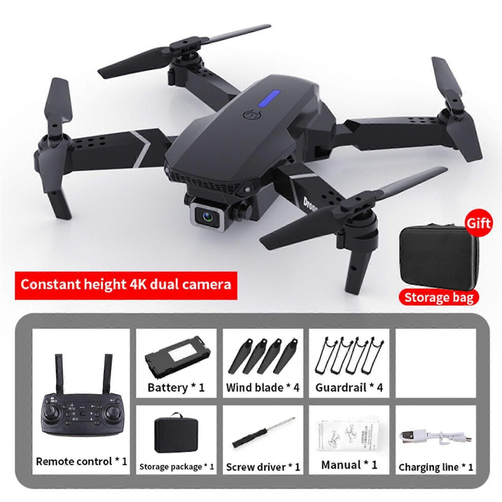 (4K Single Camera, Gray) E88 Uav Drone With Camera 2.4Ghz Remote Control Rc Quadcopter For Adults Kids 5213747863837