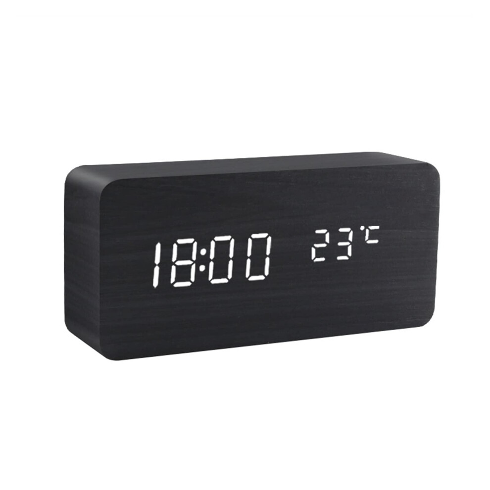 LED Digital Alarm Clock with Clear Mirror Display, Snooze and Temperature for Kids Bedroom Desk
