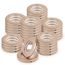 32PCS 40mm Bronze Curtain Rings Quiet Glide Heavy Duty Grommet Rings Easy Snap Installation