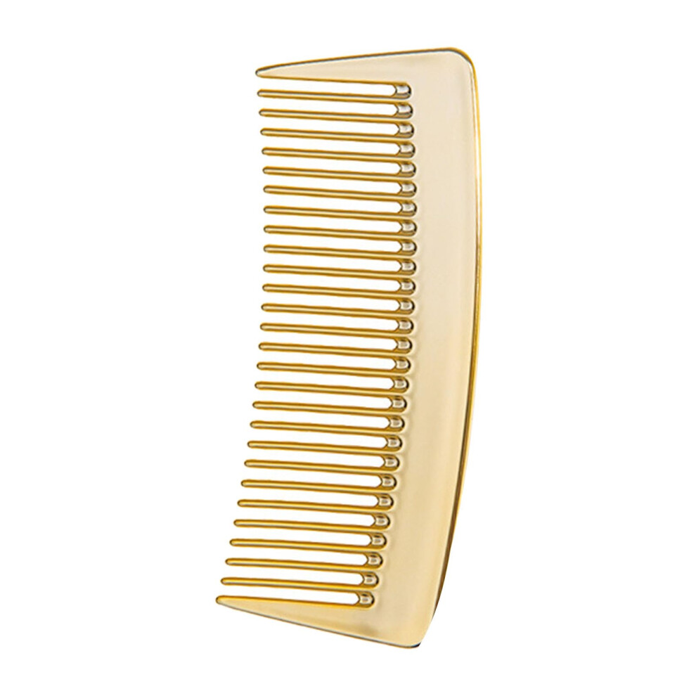 Unisex Gold Wide Tooth Comb For Curly Wet Hair With Gentle Knot Detangling And Antistatic Finish