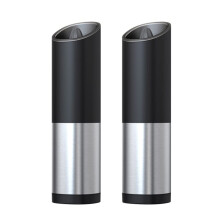 Electric Salt and Pepper Grinder Set with LED Light, Adjustable Coarseness, Battery Operated
