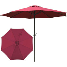 Outdoor Patio Umbrella 9FT Garden Parasol with UV Protection Canopy and Easy Crank Handle