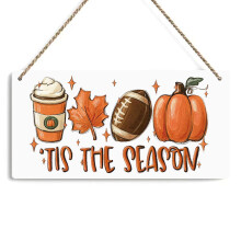 Fall Decorations for Home Rustic Autumn Wooden Door Sign with Thanksgiving Themed Design