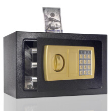 Large Metal Piggy Bank Safe with Password and Key, Secure Coin and Cash Box for Home and Office