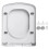 Square Soft Close Toilet Seat with Quick Release, Adjustable Hinge,  Fixing for Modern Bathroom 1