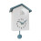 Modern Cuckoo Clock 25cm ABS Battery Powered with Pendulum Silent Night Mode Adjustable Volume White and Grey 1