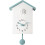 Modern Cuckoo Clock 25cm ABS Battery Powered with Pendulum Silent Night Mode Adjustable Volume White and Grey 4