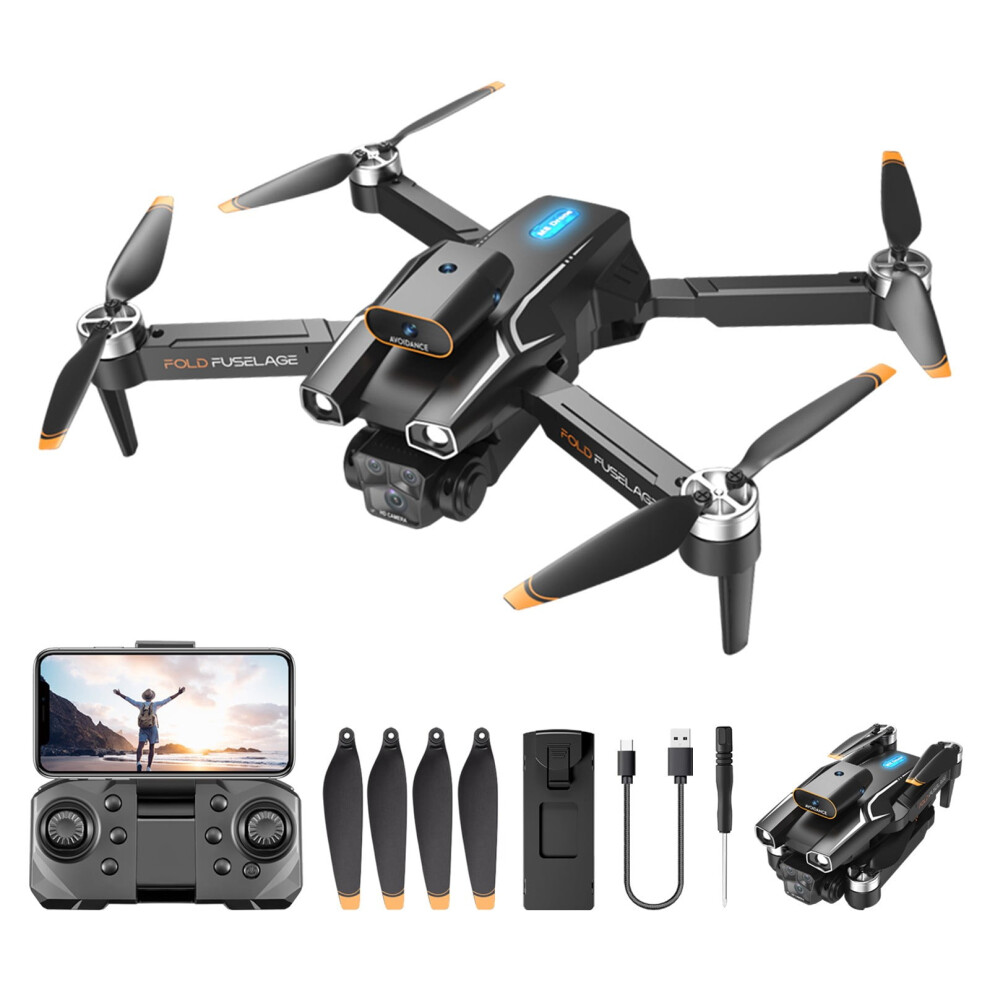Quadcopter Drone With Camera, 3 Cameras, Brushless Motors, Wind Resistance, Headless Mode, Gesture Control, Fpv, Rc Drone For Beginners 9180479531241