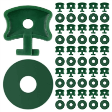 50 Sets Clips Washer Set for Aluminium Greenhouse Insulation Netting Shading, Green