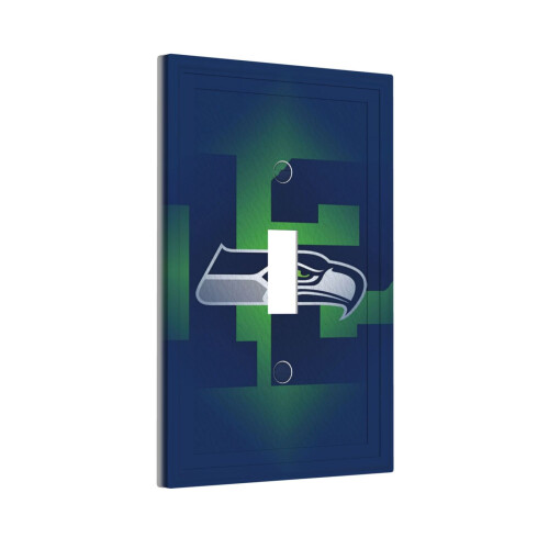 Seahawks Switching Lights Single Leather Roman Frame Switch Panel Wall Panel Single Double/Pull Light Switch 1