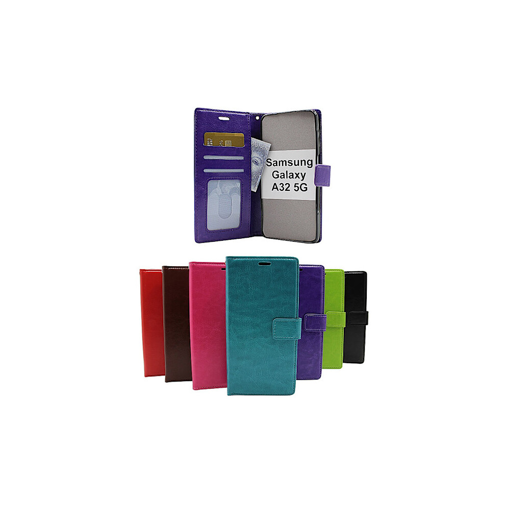 Crazy Horse Wallet Compatible With Samsung Galaxy A32 5G (A326b) Green 9557311216510