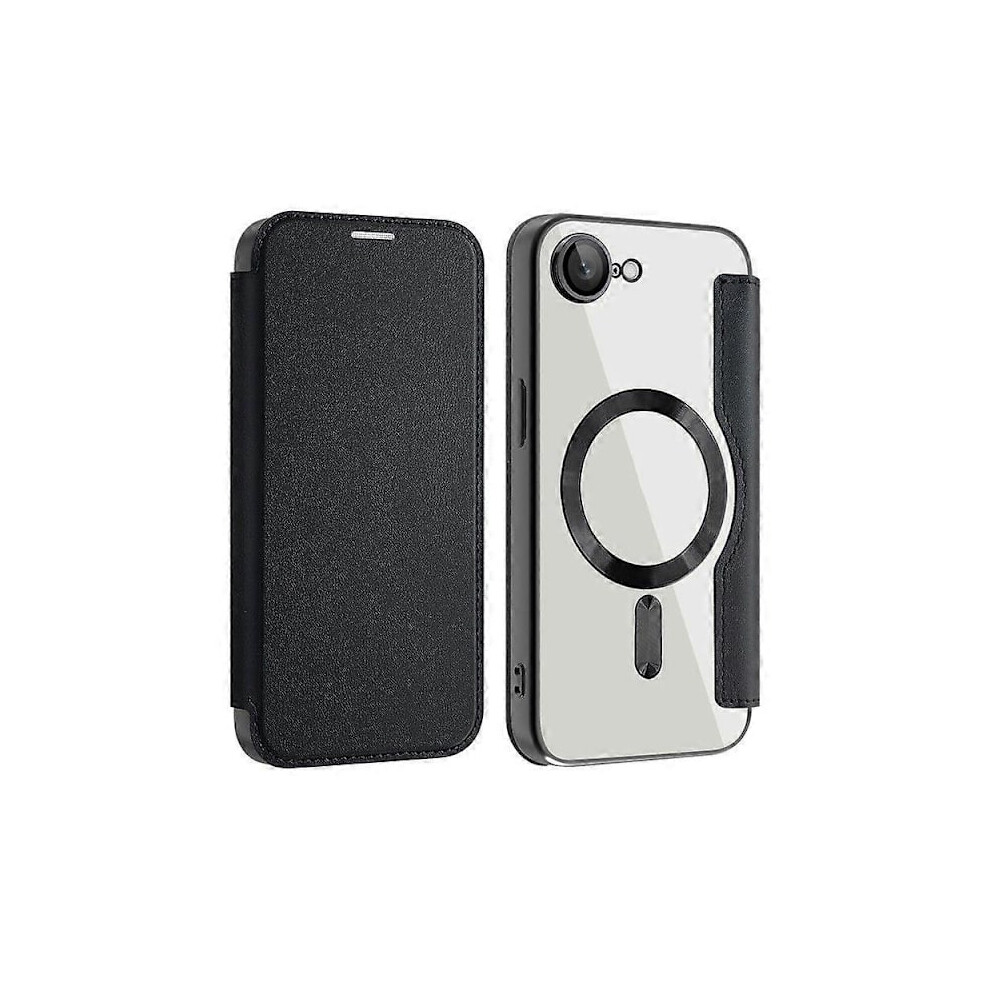Phone Case For Compatible With Iphone 16E, Compatible With Magsafe Pu Leather Phone Case Black 9557311216534