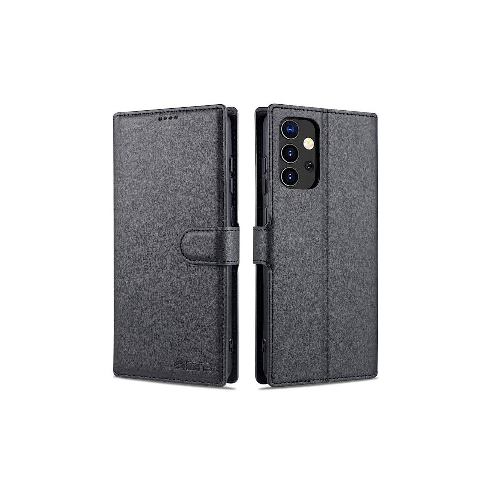 Compatible With Samsung Galaxy A32 5G - Stylish Practical Wallet Case Azns Black 9557311216541