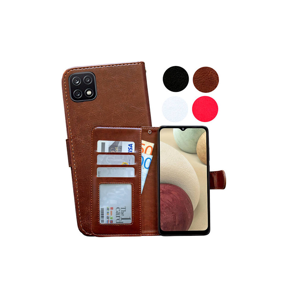 Compatible With Samsung Galaxy A22 5G - Leather Case / Protection Pink 9557311216725