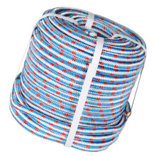 Double Braid Polyester Nylon Pulling Rope, 1/2" x 150 FT High Strength Arborist Rigging Sailing Rope, UV & Abrasion Resistant, Red/White/Blue