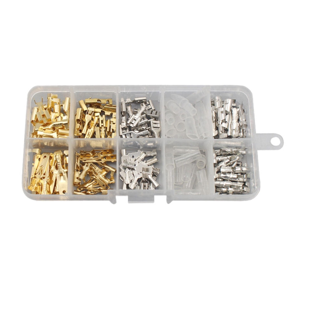 Mizh 150Pcs Automotive Connector Terminal Set With 6.3 Insert Spring, Compatible With Car Repair Tools, Professional Wire Terminals For Auto Parts 9557311216916