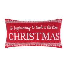 Levtex Home - Bretton Woods - Decorative Pillow (12x24in.) - Christmas - Red, and White