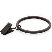 Drapery Curtain Clips with Rings - Set of 14, 2" Diameter, Oil Rubbed Bronze (ORB), Strong Clips for Decorative Drapes