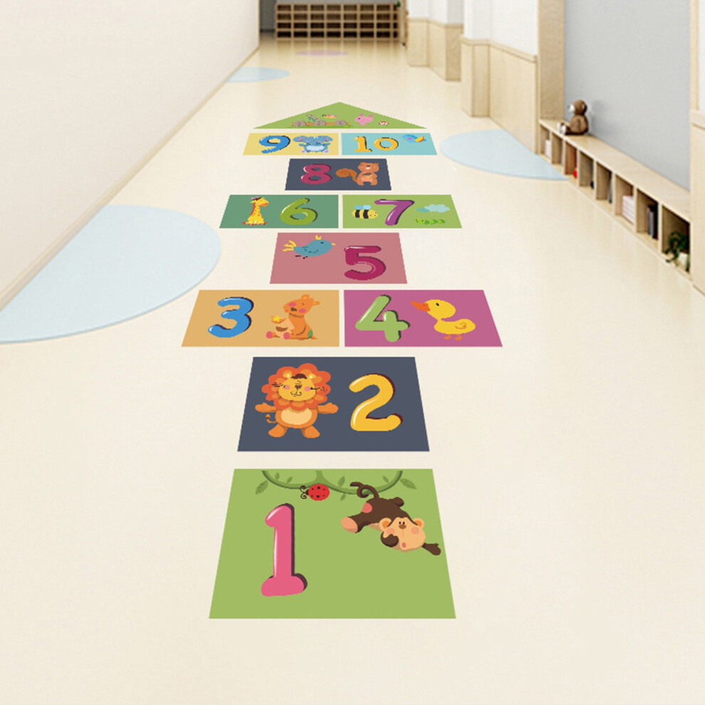 Home decor ZKCCNUK Jump House Game Hopscotch Floor Stickers Children's Room Decoration Wall Sticker Up to 30% off Clearance Indoor Outdoors
