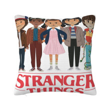 Stranger Things Cartoon Decorative Throw Pillow Covers, For Sofa Home Decor, Choose Happy Seasonal Couch Cushion Case 24"X24"