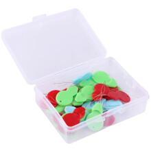 COSLUS 50 Pcs Needle Threader Practical Cucurbit Wire Loop Needle Threaders with Storage Box for Home Shop Sewing DIY (Random Color)