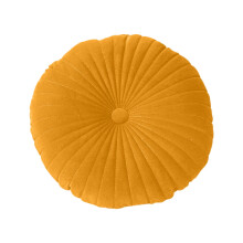 Round Pillow Cushion for Couch Velvet Decorative Small Pumpkin Throw Pillow Cushion Solid Color for Living Room Bed Floor Sofa 15.7”