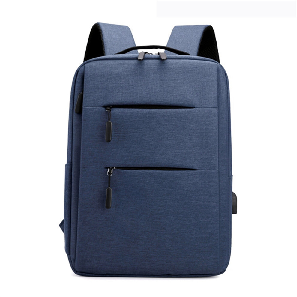 Large Capacity Extensible Backpack Laptop Bag Usb Charge Waterproof Nylon Laptop Backpack(Blue) Blue 9418476364792