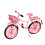 SM.BICYCLE W/BASKET/PINK Miniature Scale 1