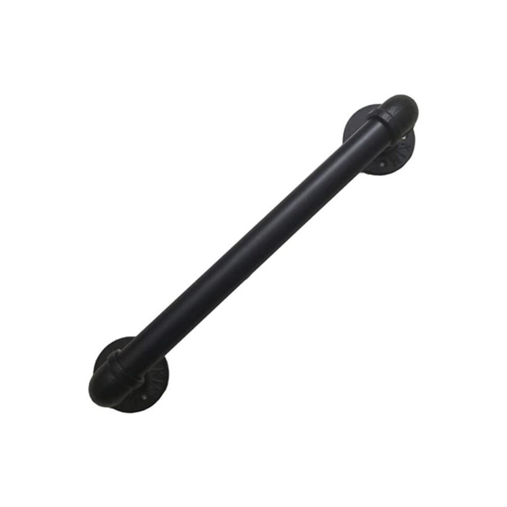 Grab Bars Bathroom Handrail 80cm Black Wrought Iron Safety Rail for Elderly Shower and Stairs