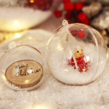 SUSUchens Clear Christmas Ball Ornaments 24PCS, 6cm, Refillable Shatterproof Xmas Tree Hanging Decor, Reusable Holiday Pendant, Party Festival Gift,