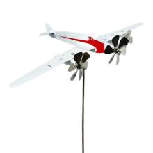 Airplane Weathervane with Unique Design, Rustproof Outdoor Wind Spinner for Garden Yard Decor