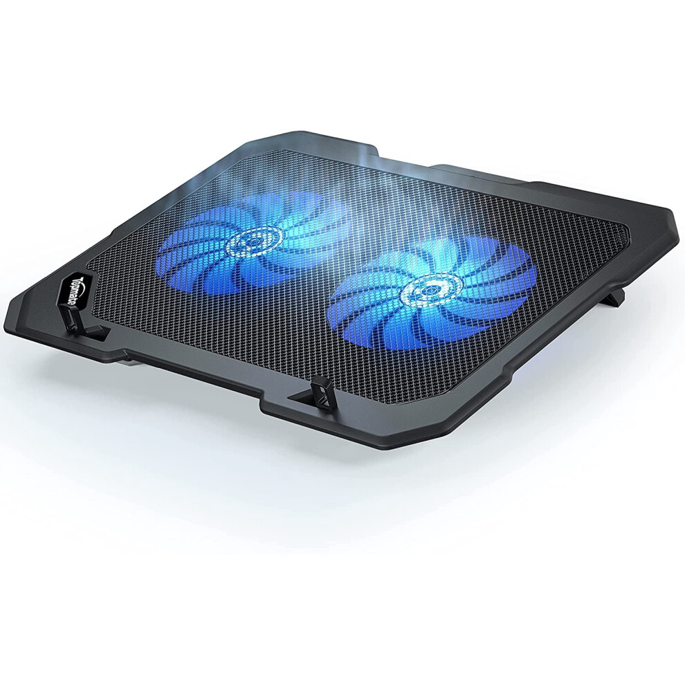 C302 Laptop Cooling Pad Ultra Slim Notebook Cooler, Laptop Fan Cooling Stand With 2 Quiet Big Fans Blue 9130661650649