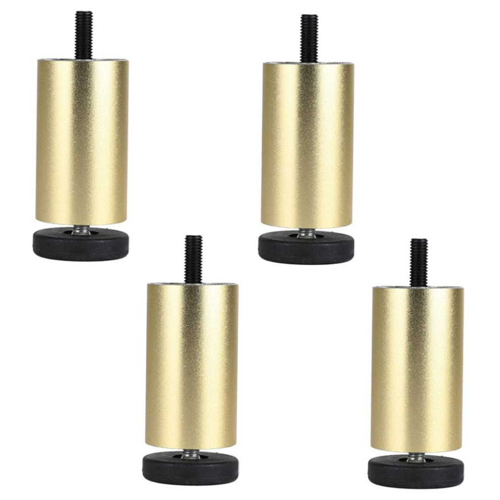 4X Aluminum Alloy Diy Adjustable Furniture Legs For Coffee Table Sofa Bed Refrigerator Replacement - Golden 10Cm 9130661650397