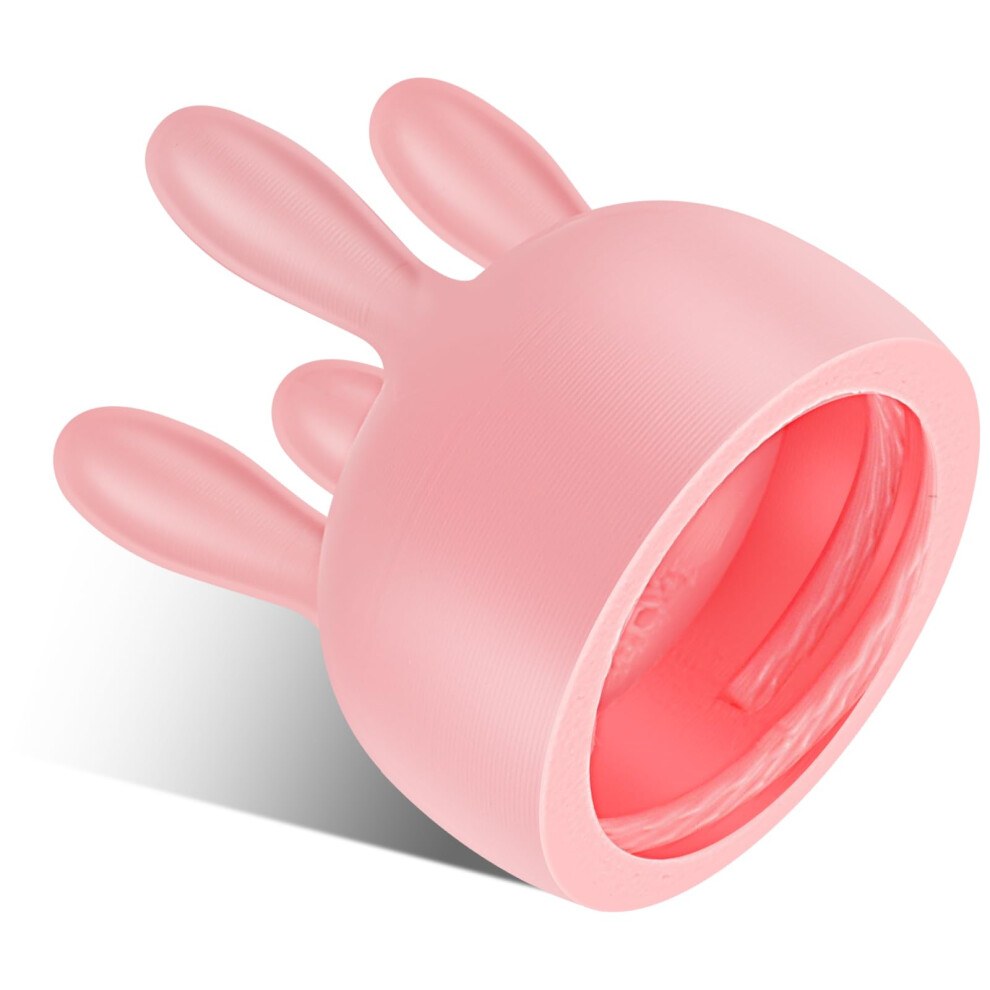 Milk Carton Pour Spout Silicone Cap Leak Proof Cow Udder Shape Teat Hole Pink 1